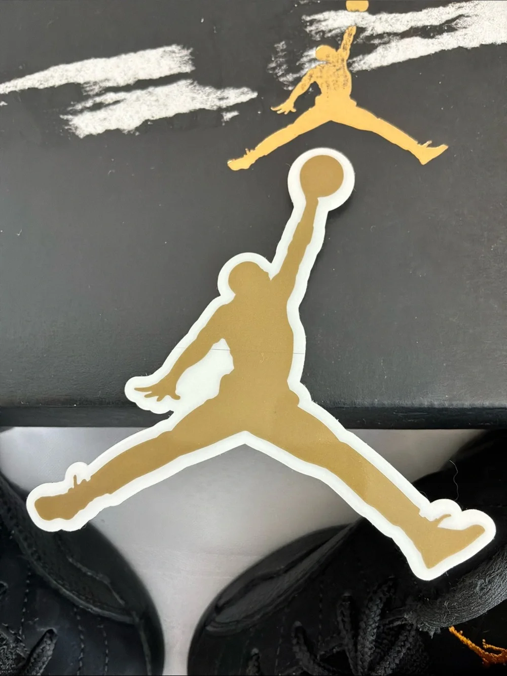 Jordan Kids Black Retro 12 Sneakers size 6c with gold sticker with box